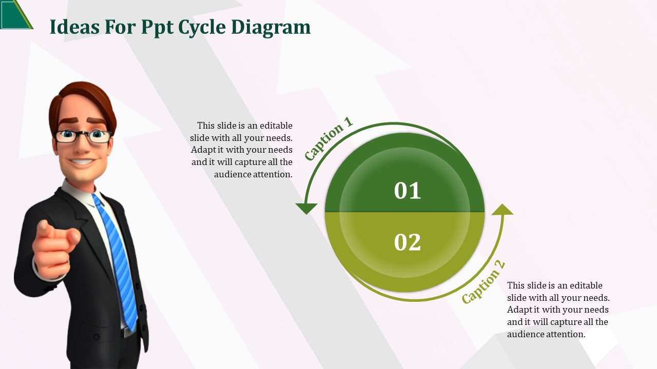 Free - Editable PPT Cycle Diagram PowerPoint Template Presentation